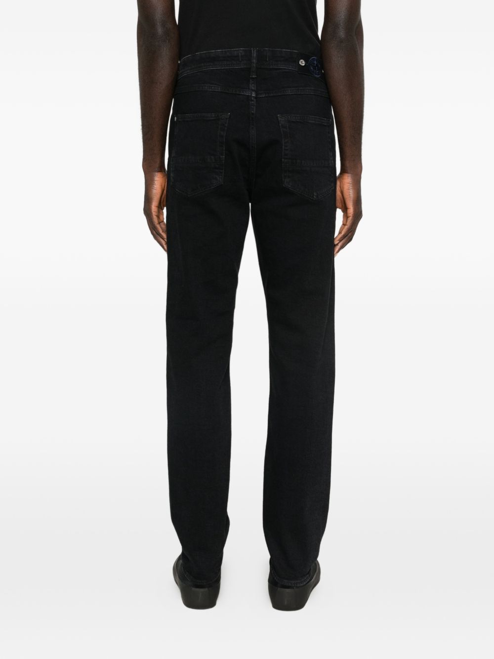 Stone Island Denim Research Slim Fit Jeans Rinsed Zwart Jeans Stone Island