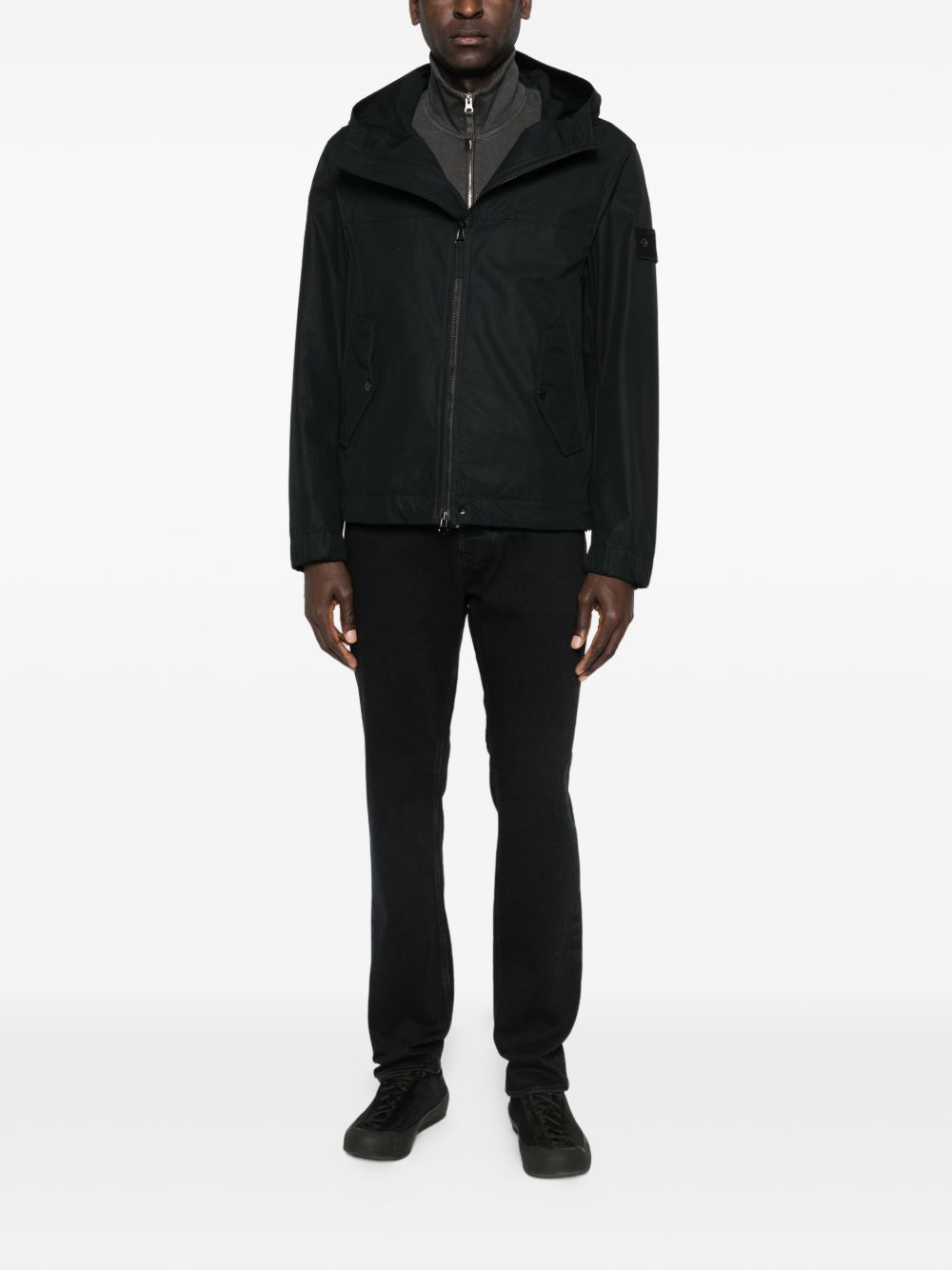 Stone Island Denim Research Slim Fit Jeans Rinsed Zwart Jeans Stone Island