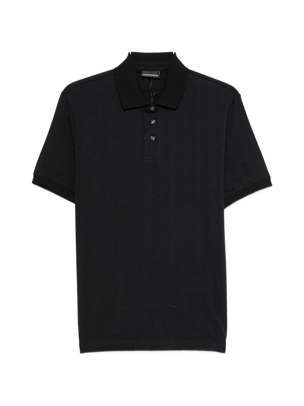 Emporio Armani Piqué Polo met Geborduurd Logo in het Zwart Topwear Emporio Armani