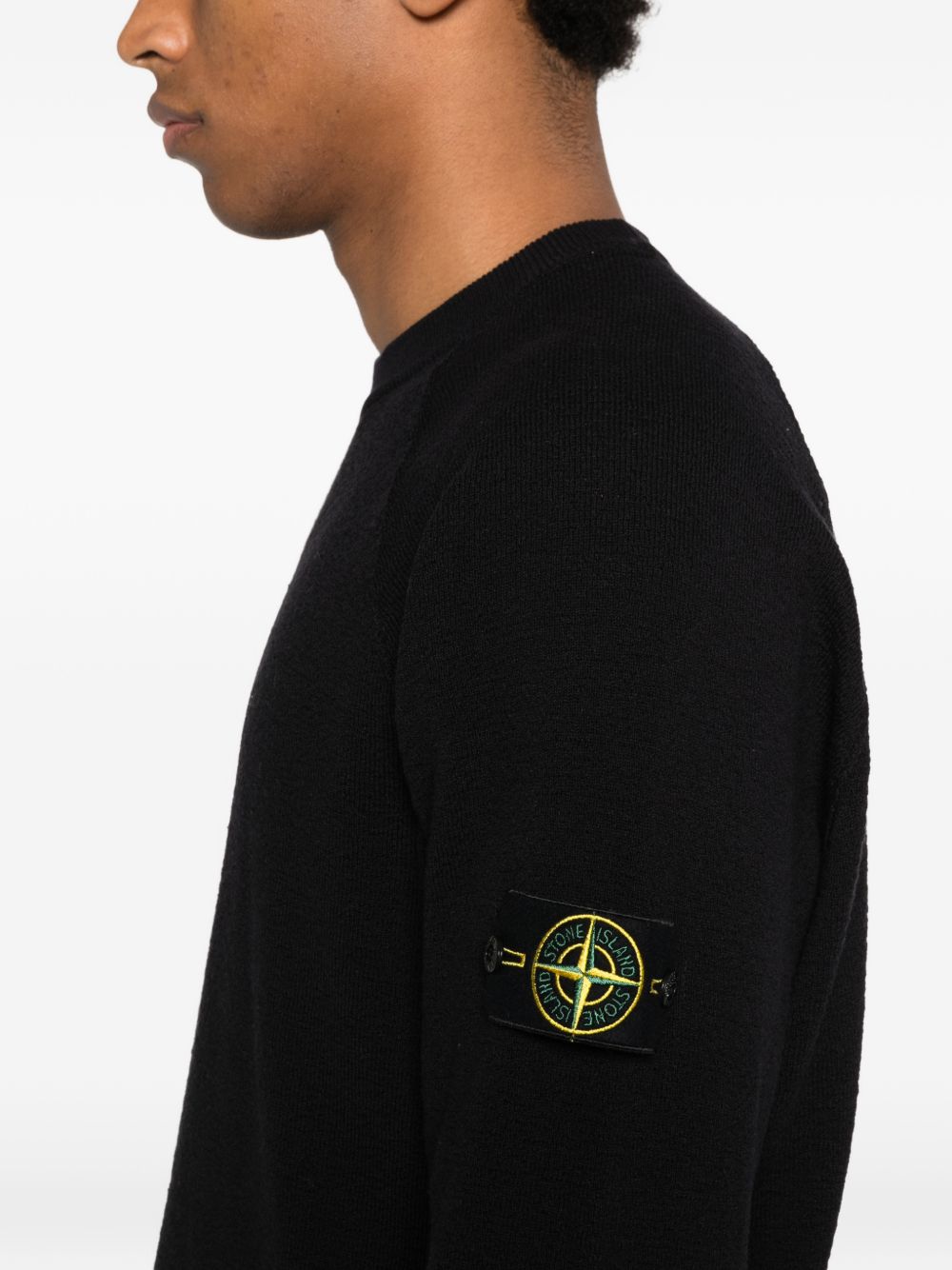 Stone Island Compass Crewneck Sweatshirt Blauw Topwear Stone Island