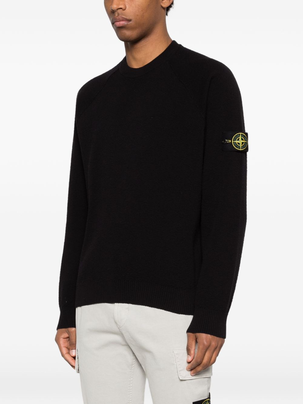 Stone Island Compass Crewneck Sweatshirt Blauw Topwear Stone Island