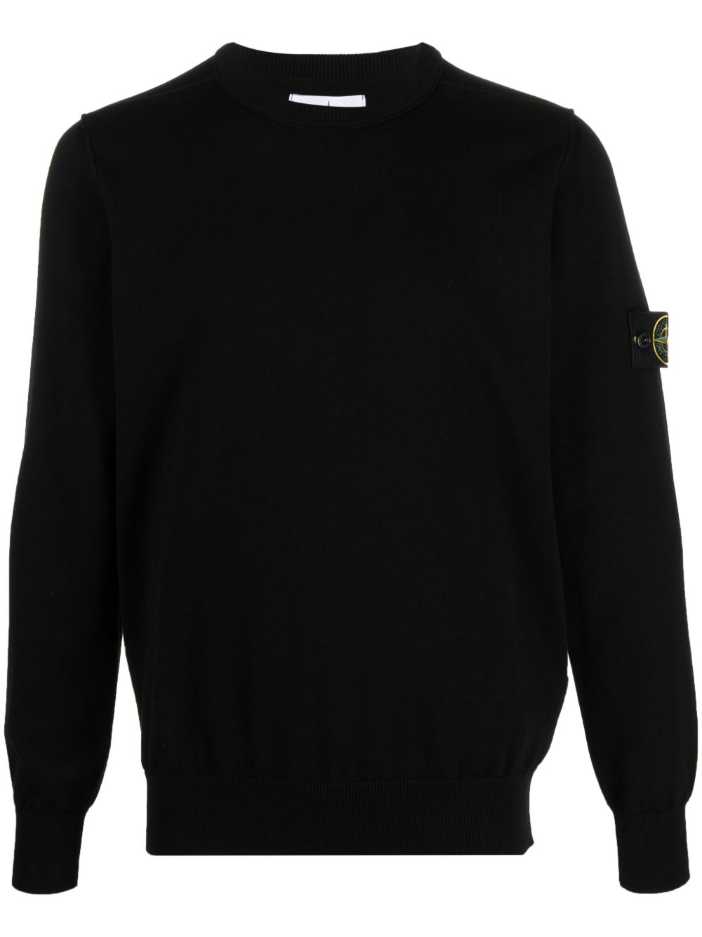 Stone Island Logo Patch Sweater Black