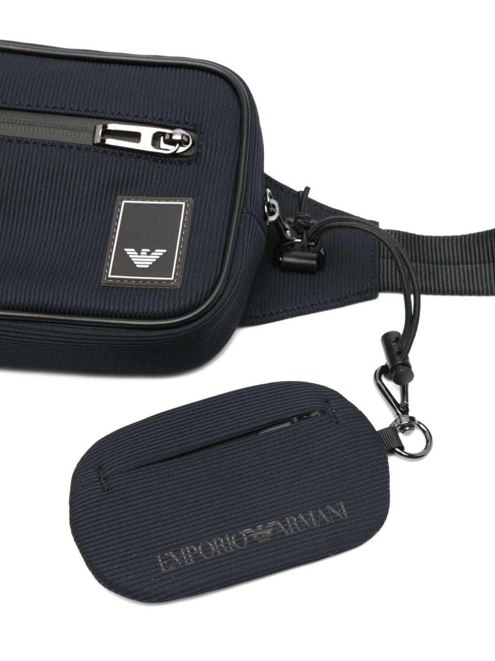 Emporio Armani Travel Essential Nylon Heuptas Donkerblauw Belt bags Emporio Armani