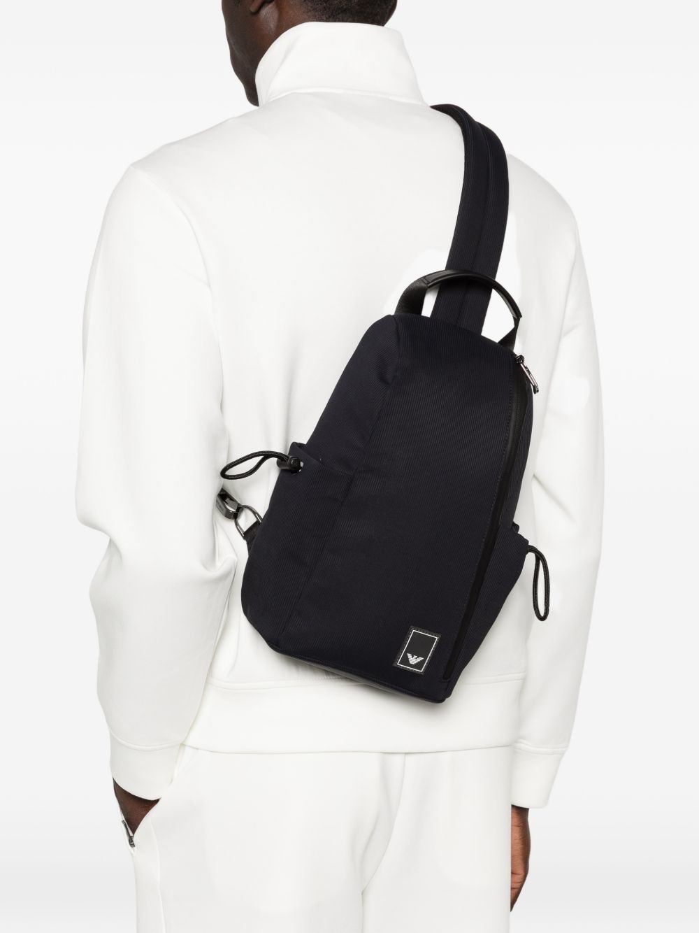 Emporio Armani Nylon Bodybag with Zip Closure and Side Pockets