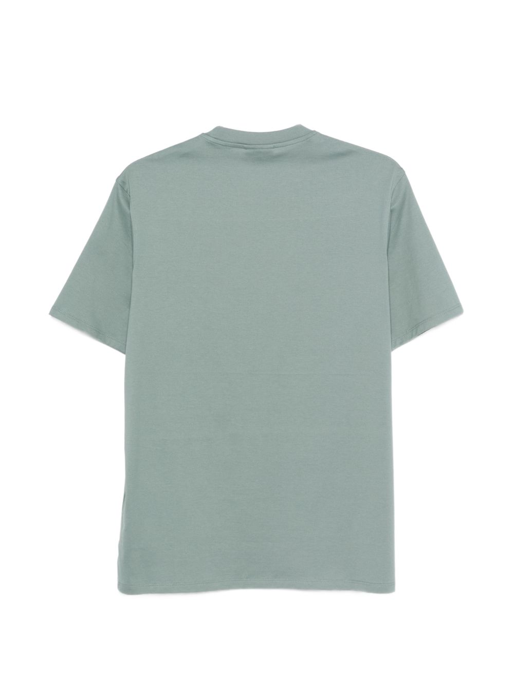 Emporio Armani Logo T-shirt zeegroen - detail tone-on-tone logo op de borst