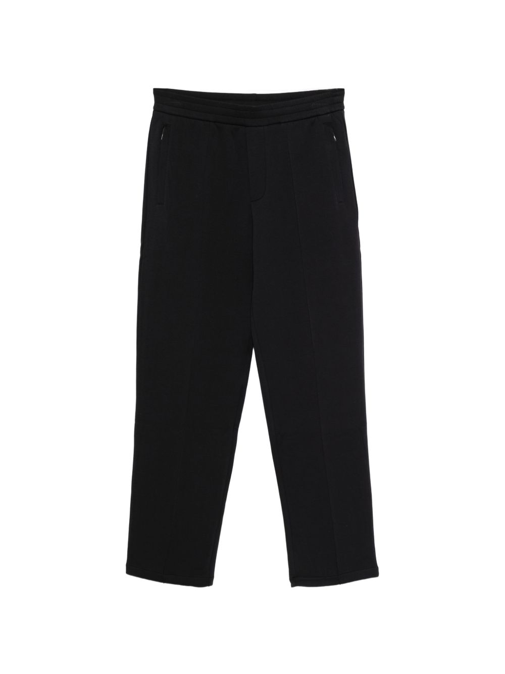 Emporio Armani Essential Sweatpants met Gestikte Naden Zwart Trousers Emporio Armani