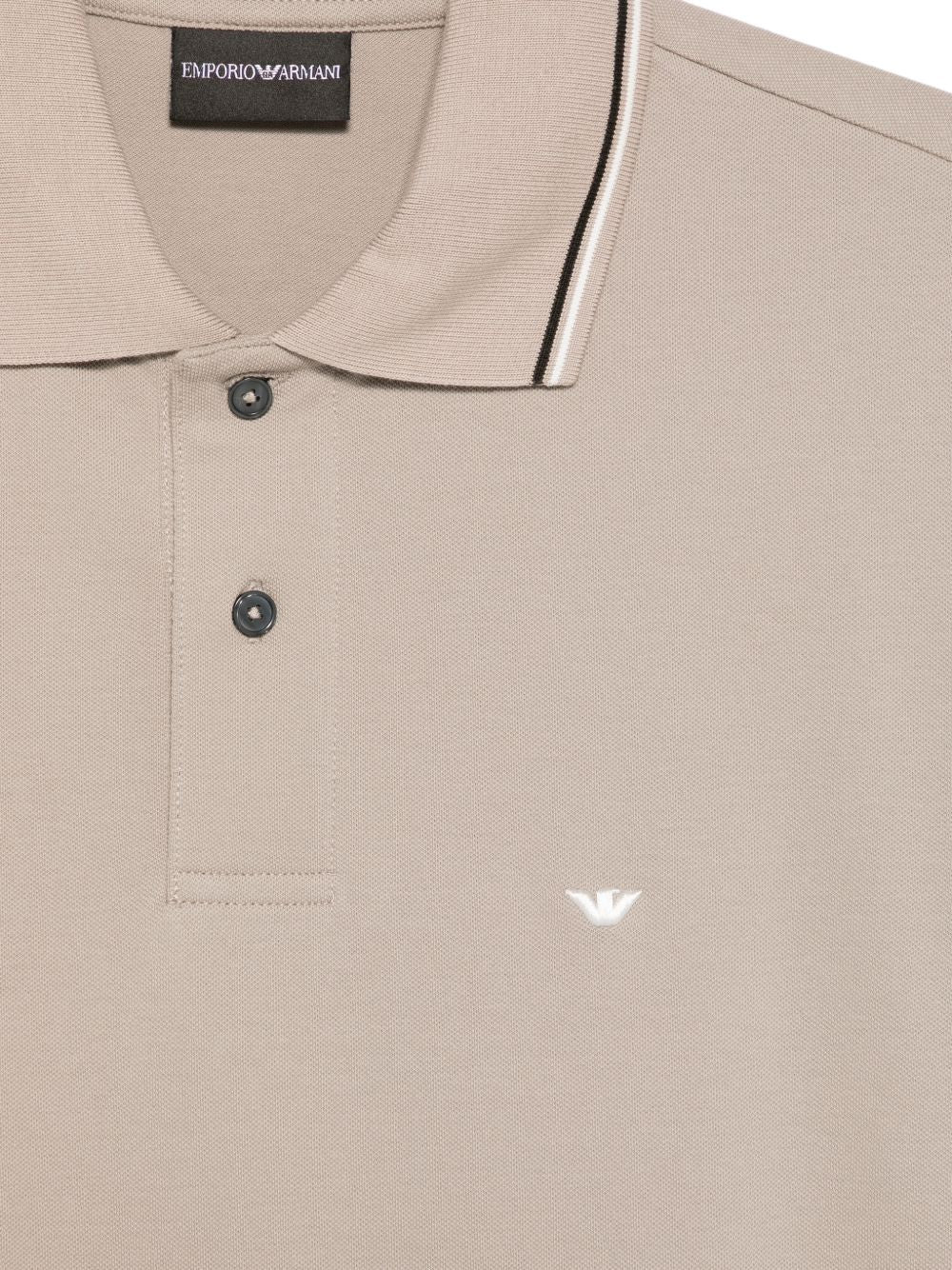 Emporio Armani Logo Series Contrastbies Polo Zand Topwear Emporio Armani
