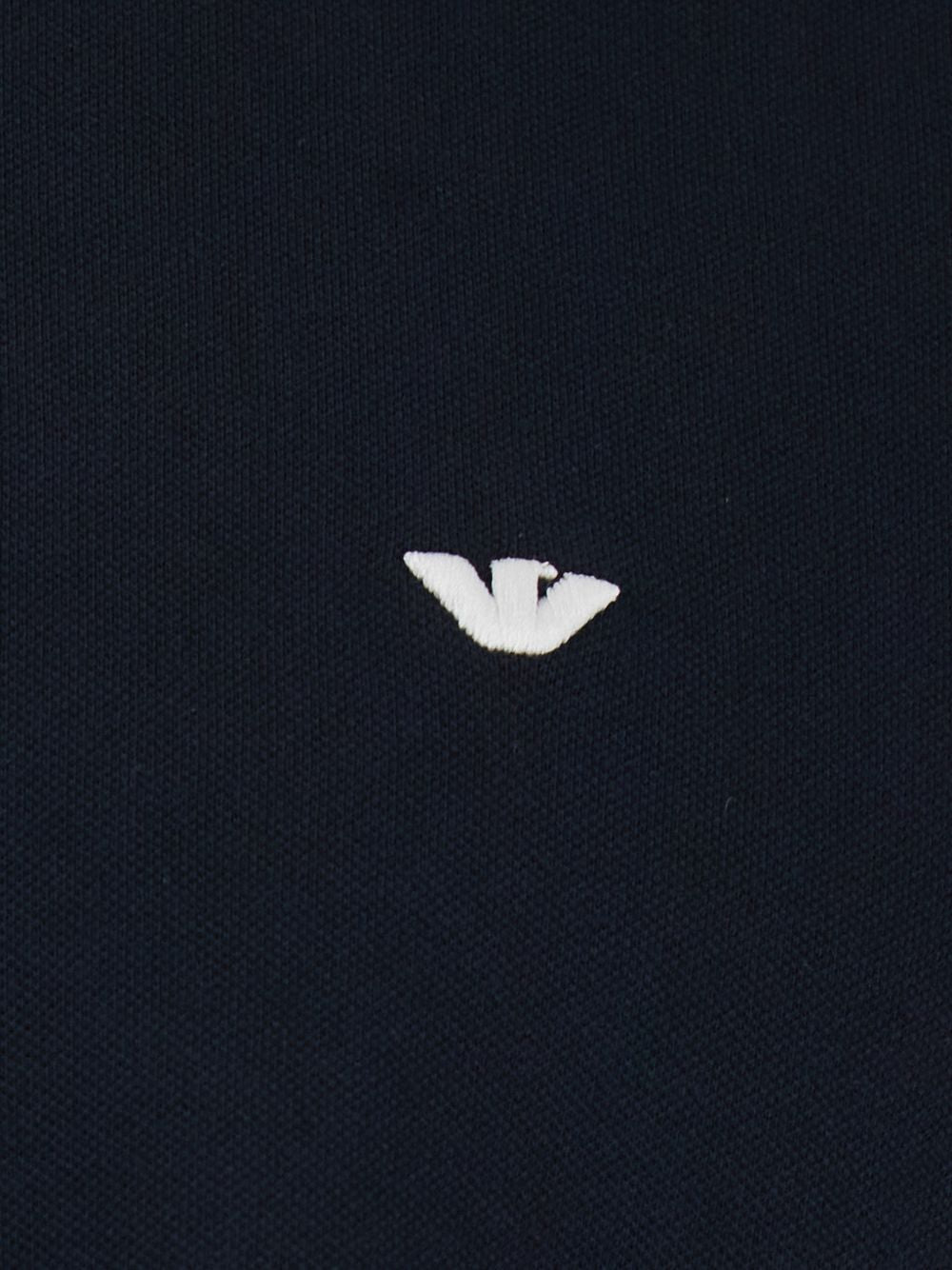 Emporio Armani Piqué Polo met Contrastbies Marineblauw-thumbmail-2