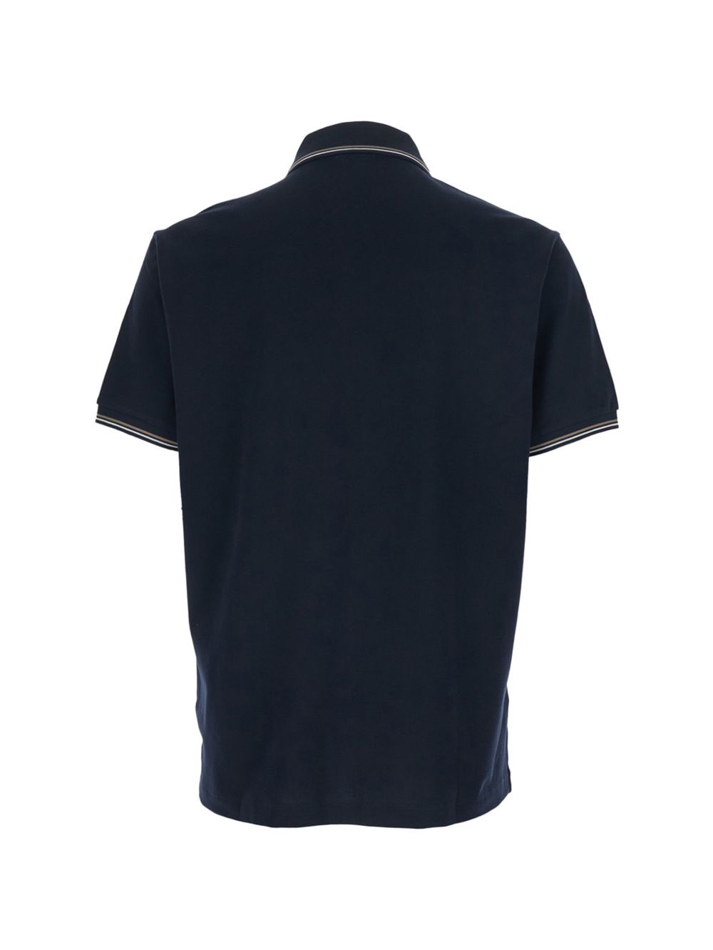 Emporio Armani Essential Polo Shirt navy, close-up van het geborduurde logo