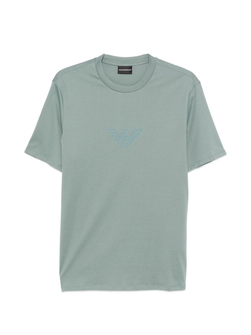 Emporio Armani Eagle Logo Katoenen T-shirt Regular Fit Lichtgroen Topwear Emporio Armani