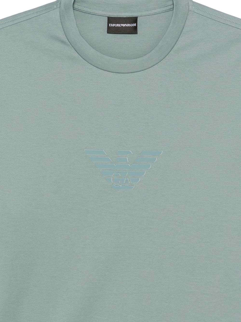 Emporio Armani Eagle Logo Katoenen T-shirt Regular Fit Lichtgroen Topwear Emporio Armani