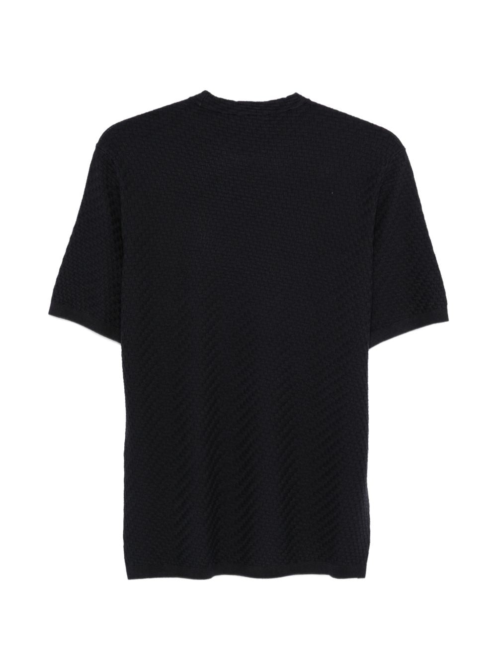Emporio Armani gebreid T-shirt marineblauw achteraanzicht