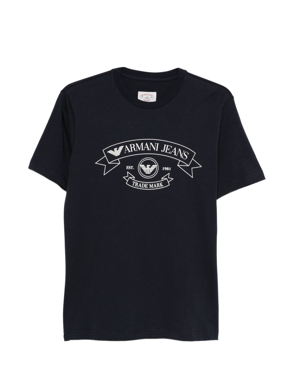 Emporio Armani Jeans Jersey T-Shirt Print Black Topwear Emporio Armani