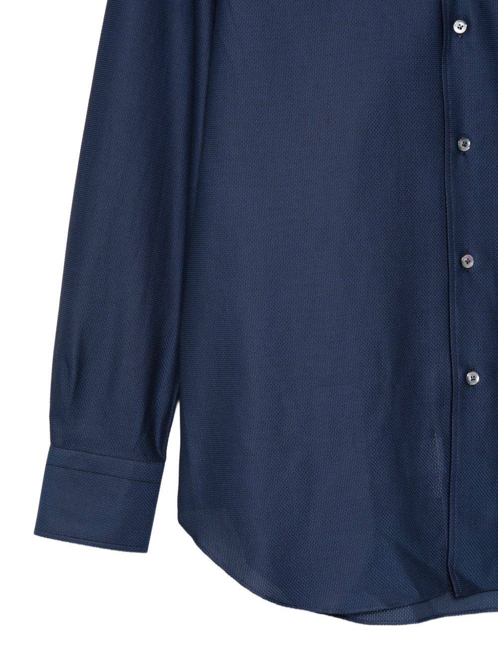 Finamore 1925 Napoli Katoenen Overhemd Puntkraag Donkerblauw Shirts Finamore 1925 Napoli