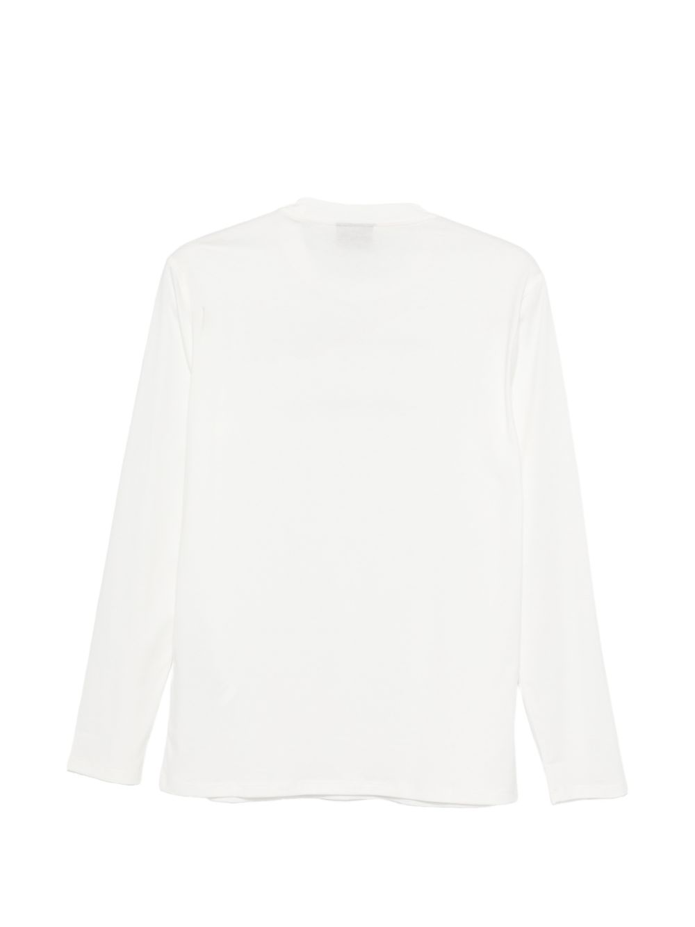 Emporio Armani Pima Katoenen Slim-Fit Longsleeve in het Wit Topwear Emporio Armani