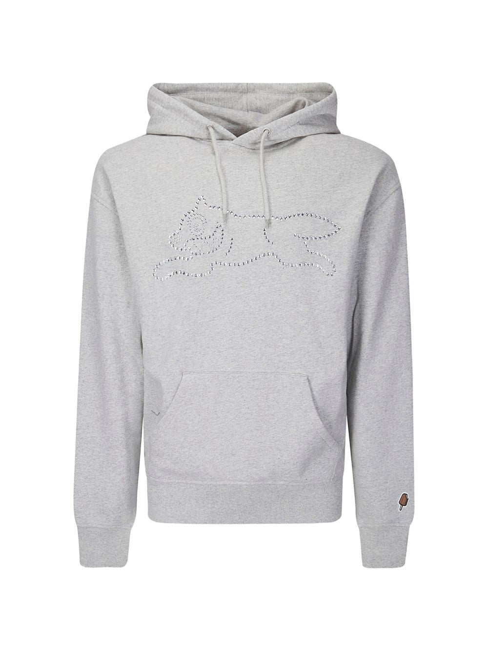 Icecream Iced Out Running Dog Hoodie in Grijs Gemêleerd Topwear Icecream
