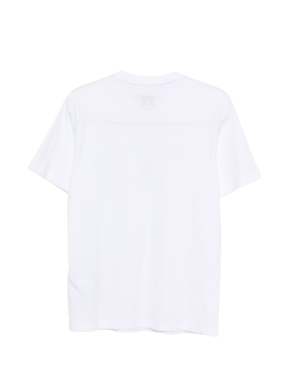 Achterzijde van het witte Emporio Armani T-shirt, effen zonder print
