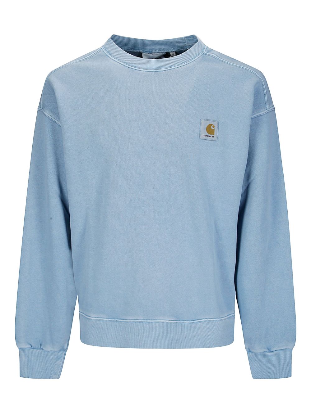 Carhartt WIP Nelson Garment Dyed Crewneck Sweater Lichtblauw Topwear Carhartt Wip Main