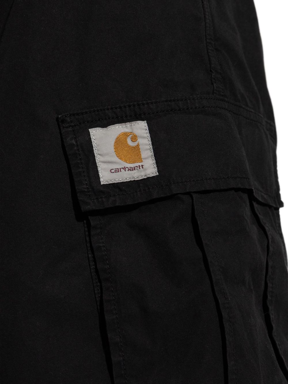 Carhartt WIP Cole Cargo Short Katoenen Garment Dyed Zwart Short trousers Carhartt Wip Main