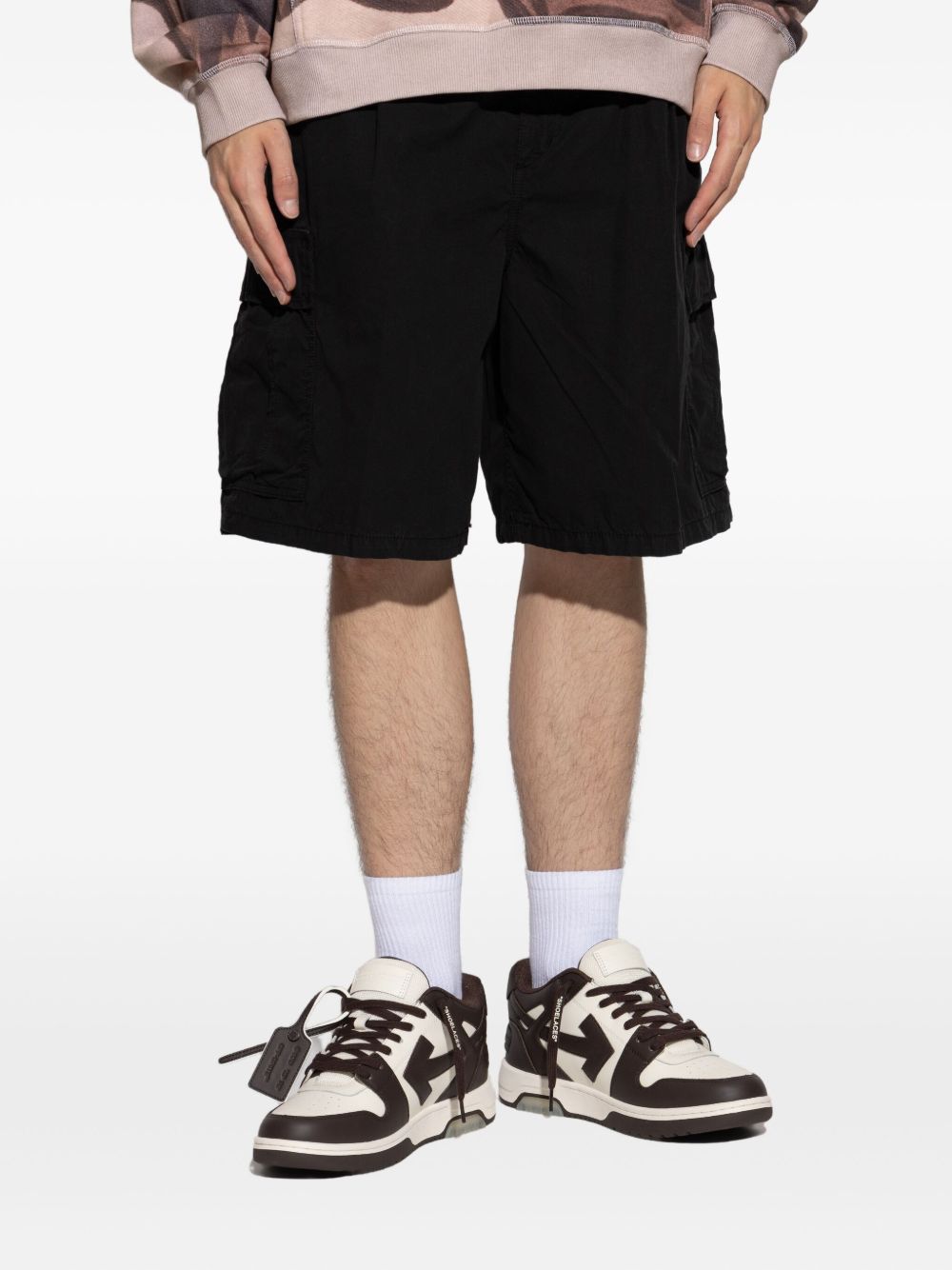 Carhartt WIP Cole Cargo Short Katoenen Garment Dyed Zwart Short trousers Carhartt Wip Main