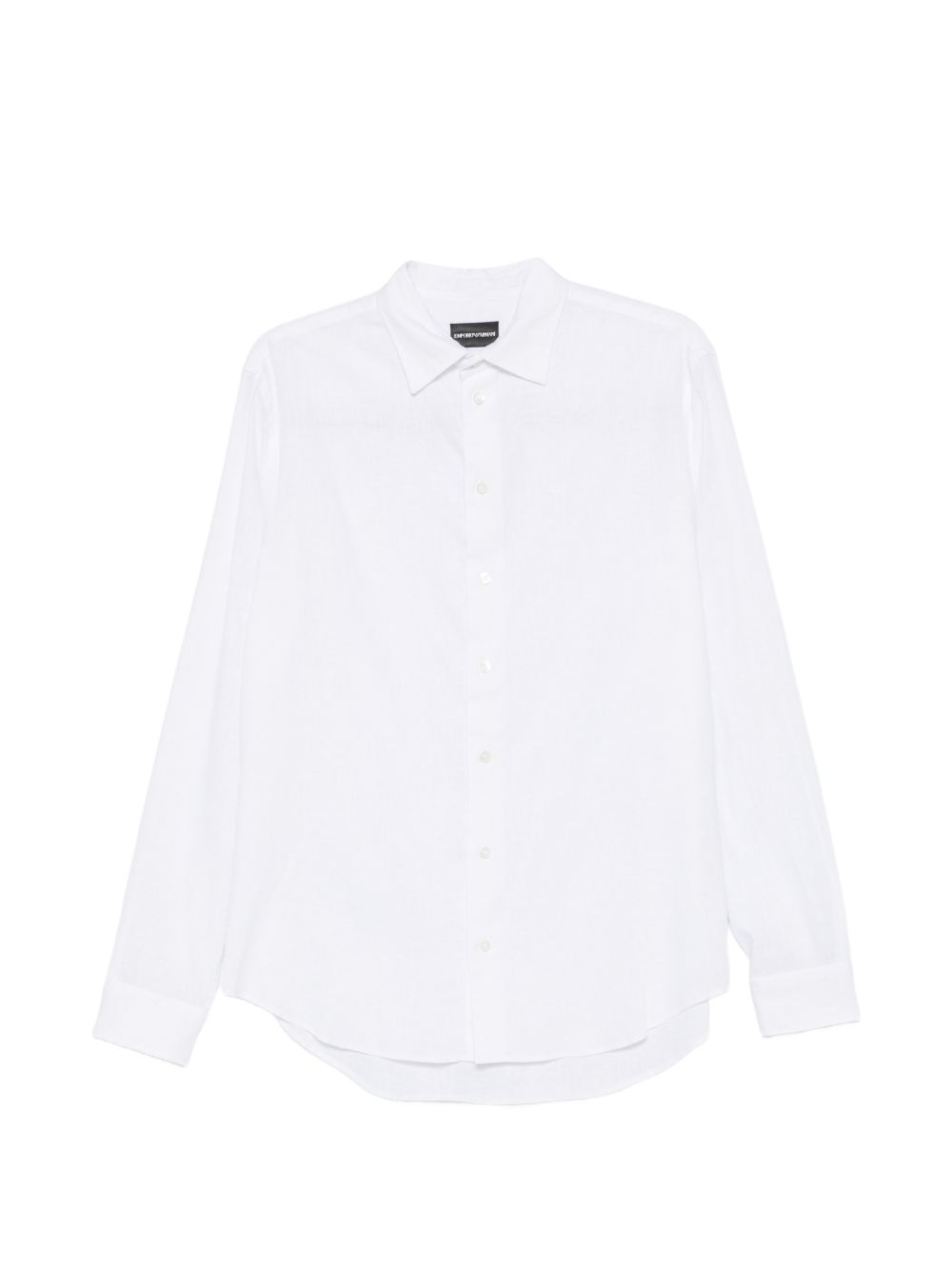 Emporio Armani Linnen-Katoenen Overhemd Wit