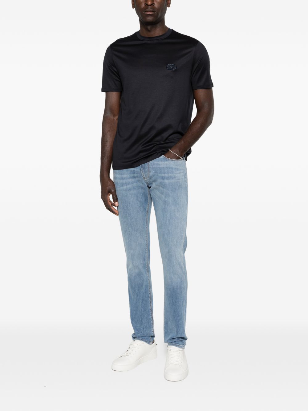 Emporio Armani Slim Fit Blue Denim Jeans-3