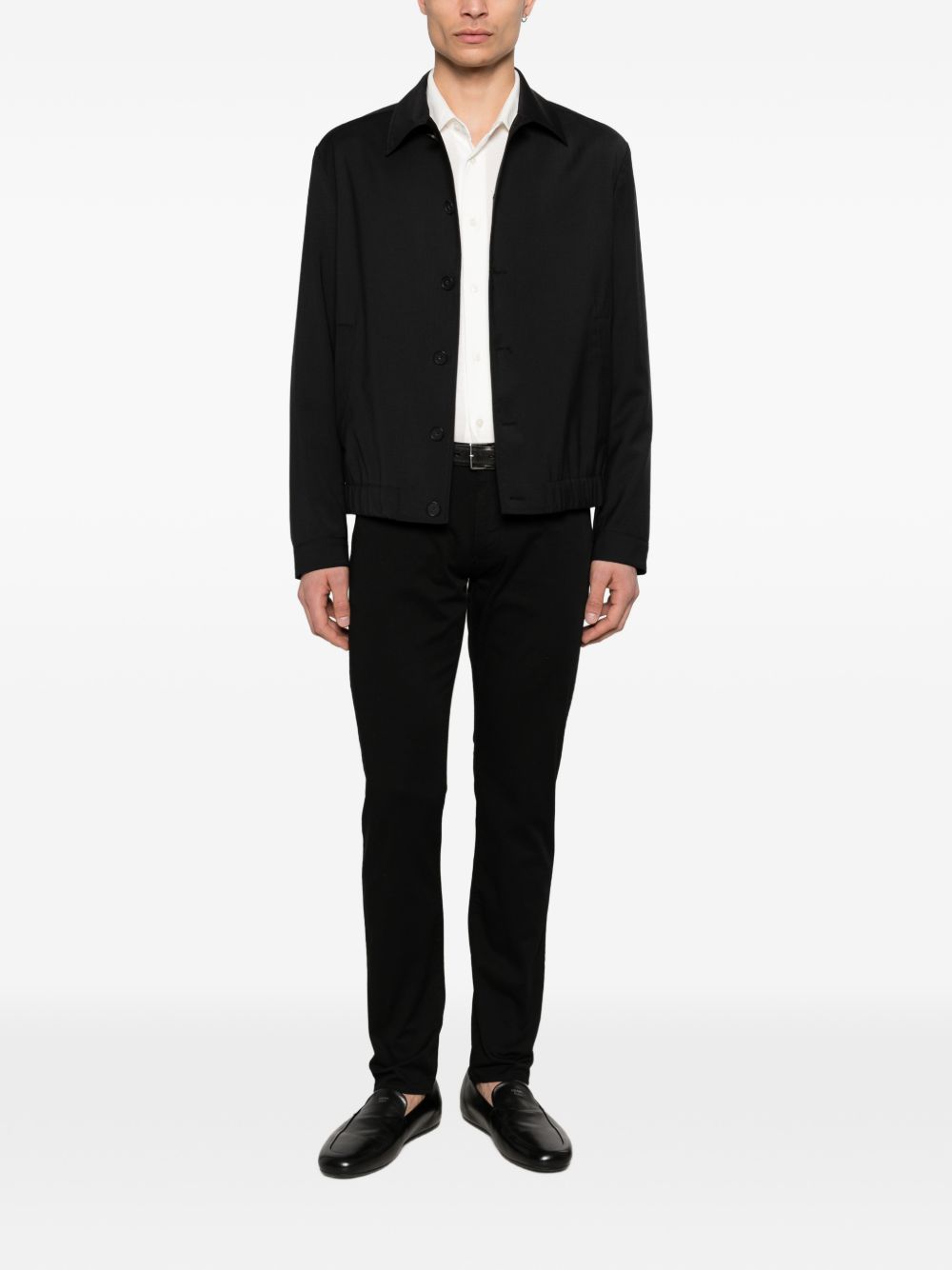 Emporio Armani slim-fit jeans in zwart, zijaanzicht