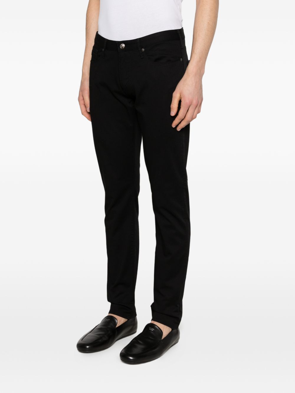 Emporio Armani slim-fit jeans in zwart, achteraanzicht