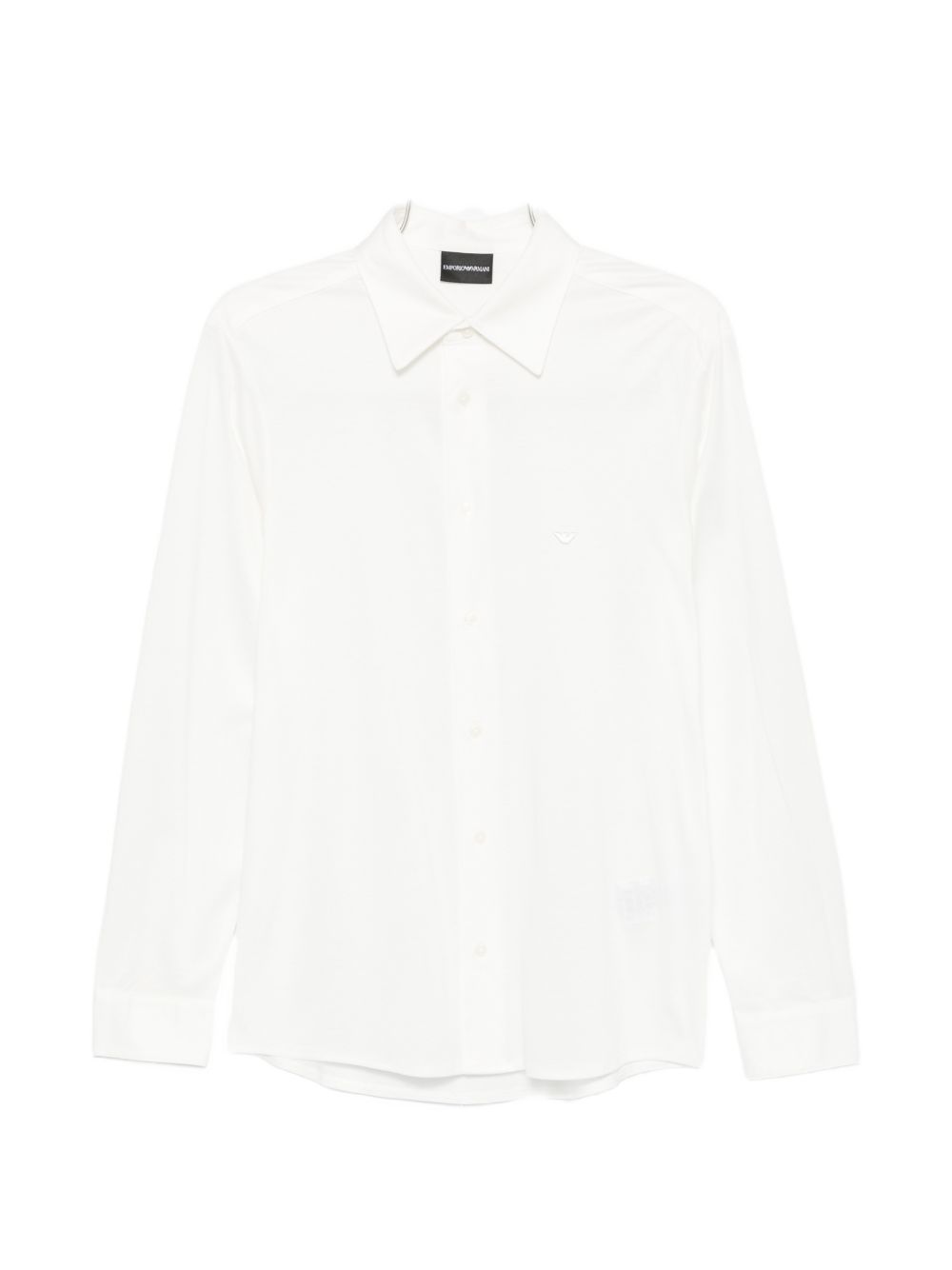 Emporio Armani Lyocellmix Overhemd Wit Overhemden Emporio Armani