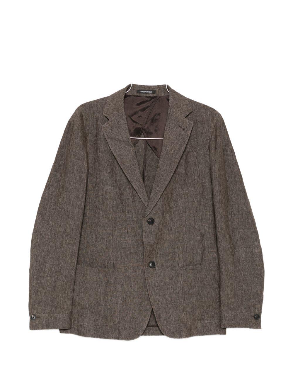 Emporio Armani Linnen Blazer Bruin