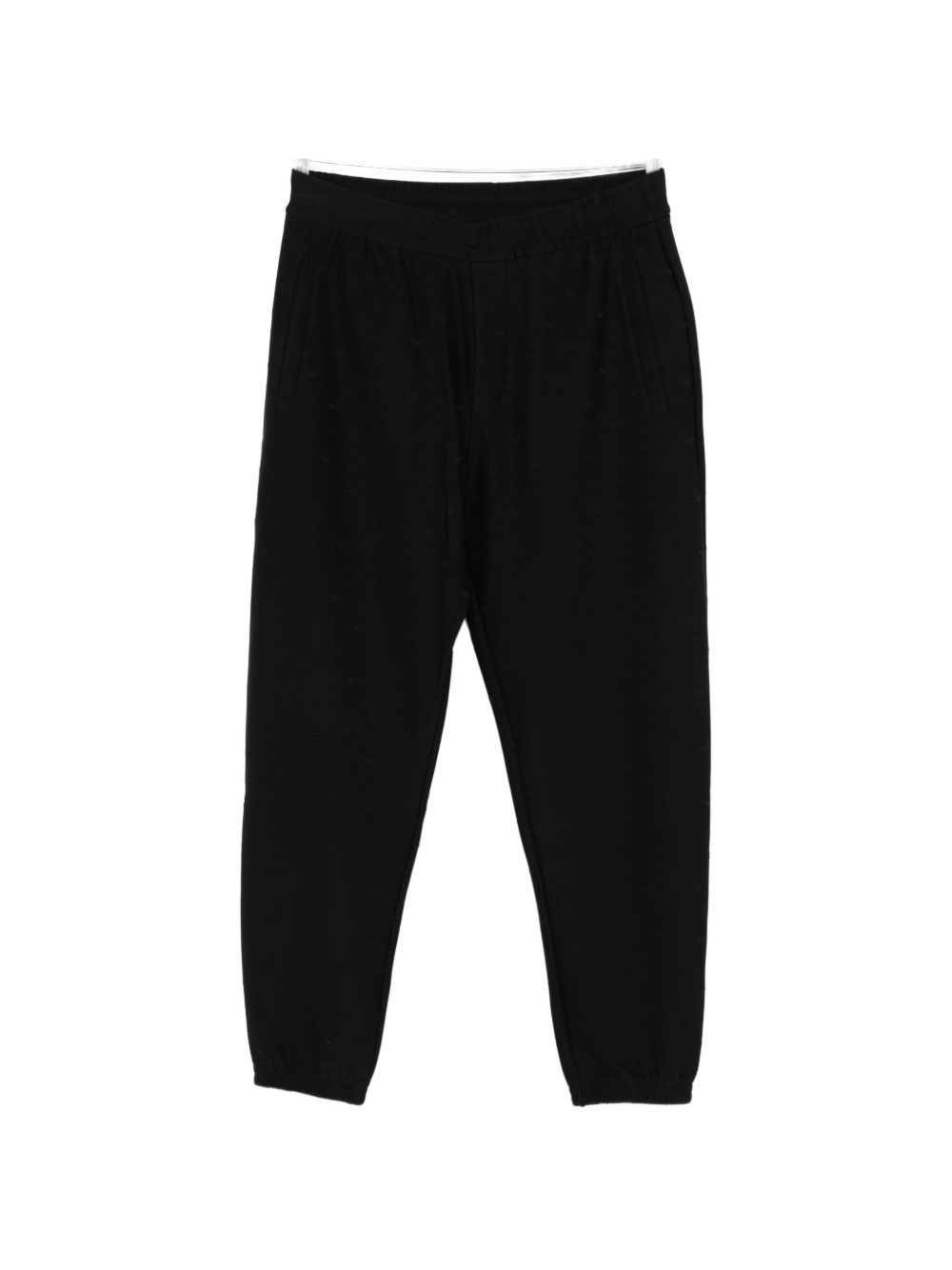 Emporio Armani Essential Joggers met Jacquard Eagle-Patroon Zwart