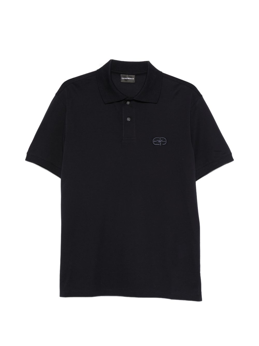 Emporio Armani donkerblauwe polo, vooraanzicht