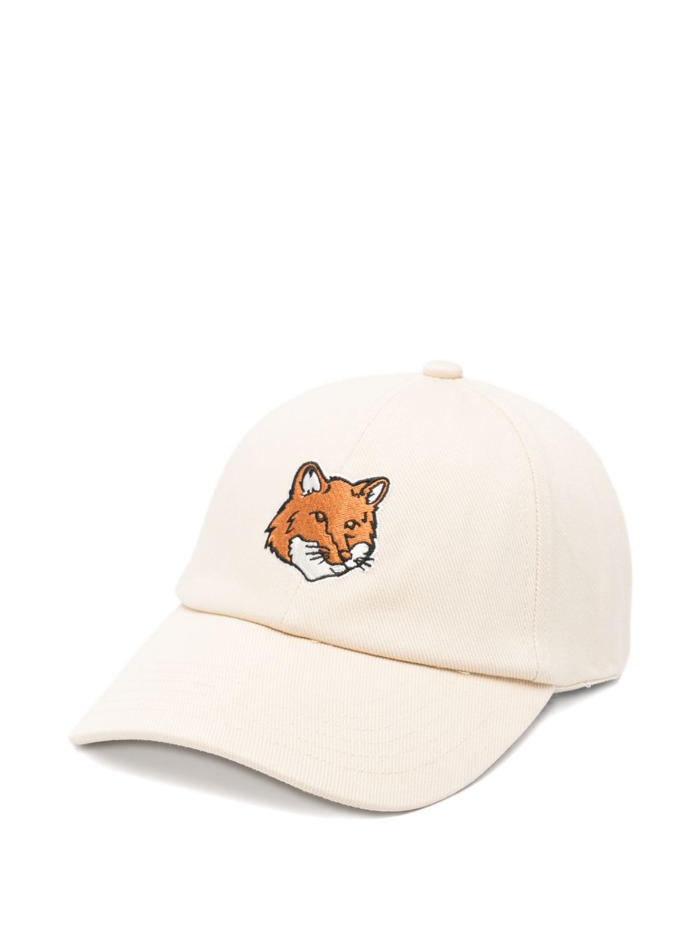 Maison Kitsuné Verstelbare Fox Head Baseball Cap Ivoorwit Scarves Hats & Gloves Maison Kitsuné