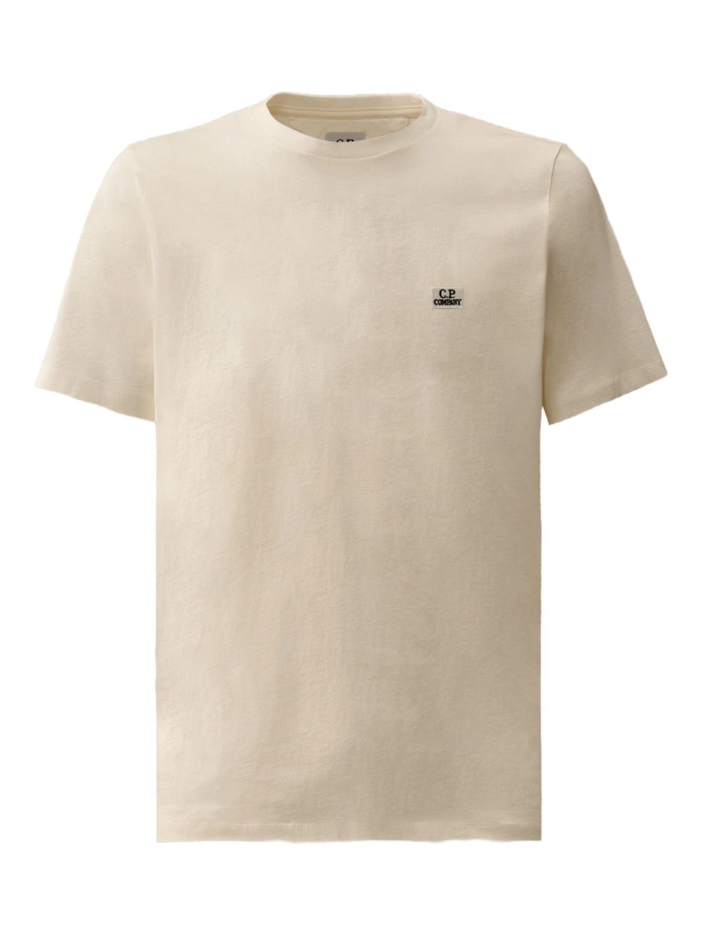 C.P. Company 30/1 Jersey T-shirt met Logo Patch Gauze White Topwear C.P. Company