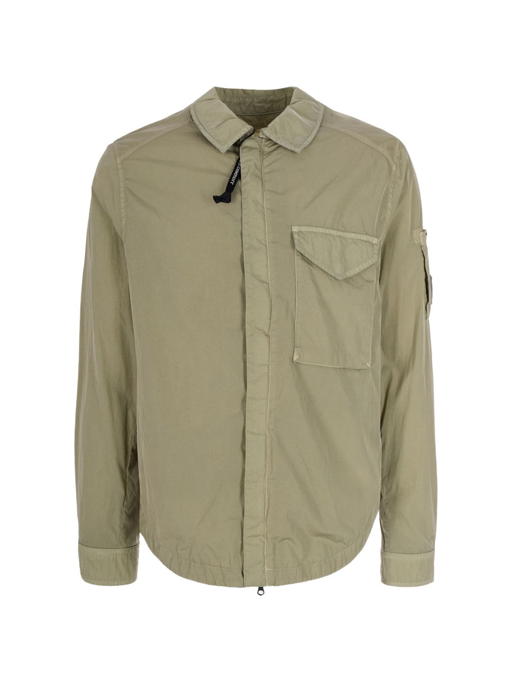 C.P. Company nylon overshirt groen, vooraanzicht