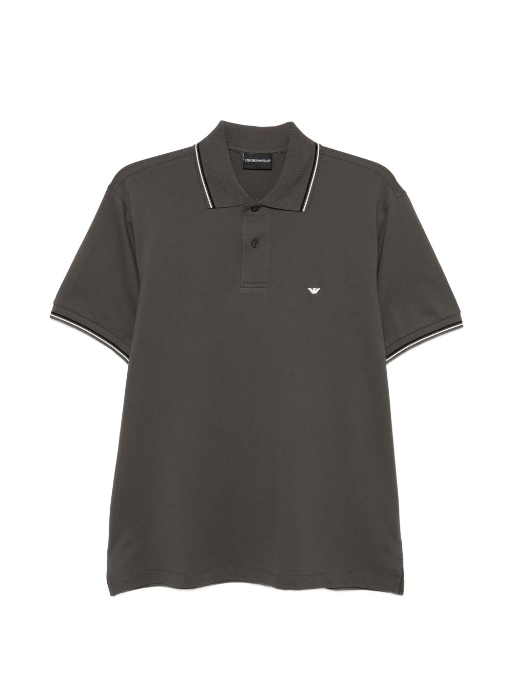 Emporio Armani Slim-Fit Stretch Piqué Micro Eagle Polo Zand