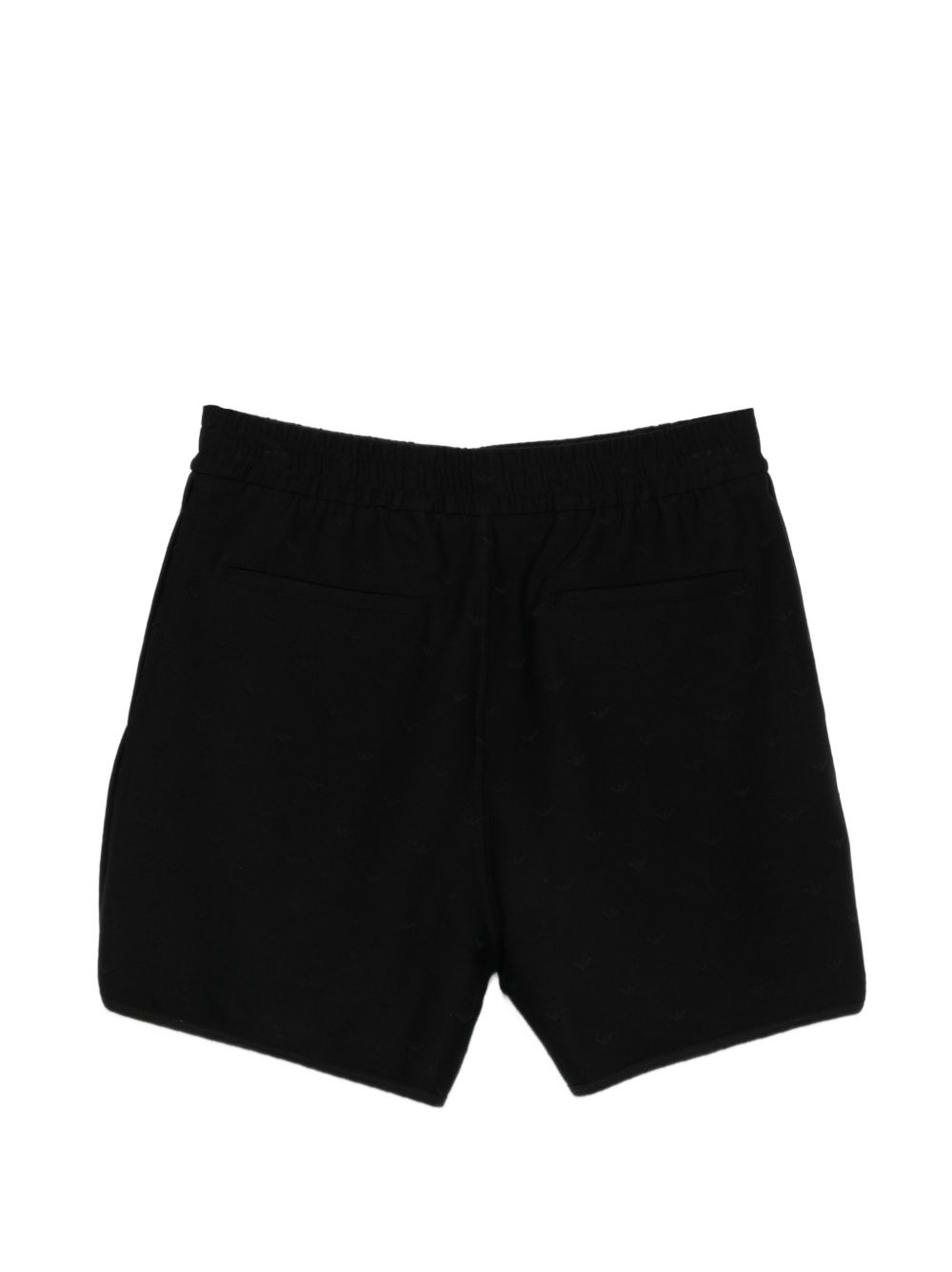 Emporio Armani Cotton Blend Short Elastische Taille Zwart Short trousers Emporio Armani