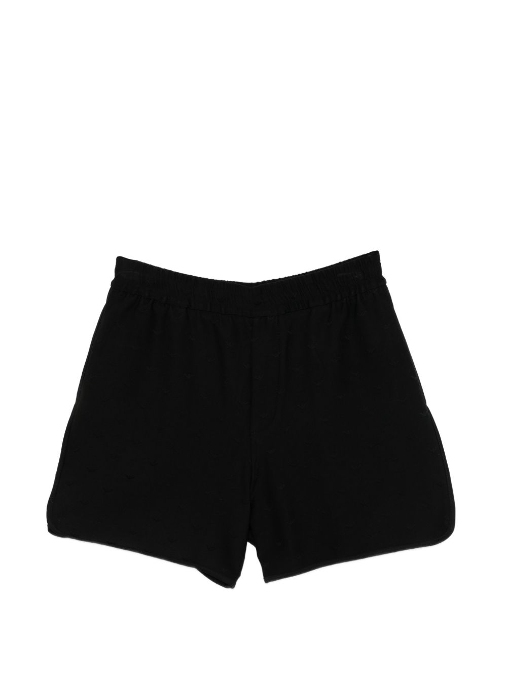 Emporio Armani Cotton Blend Short Elastische Taille Zwart Short trousers Emporio Armani