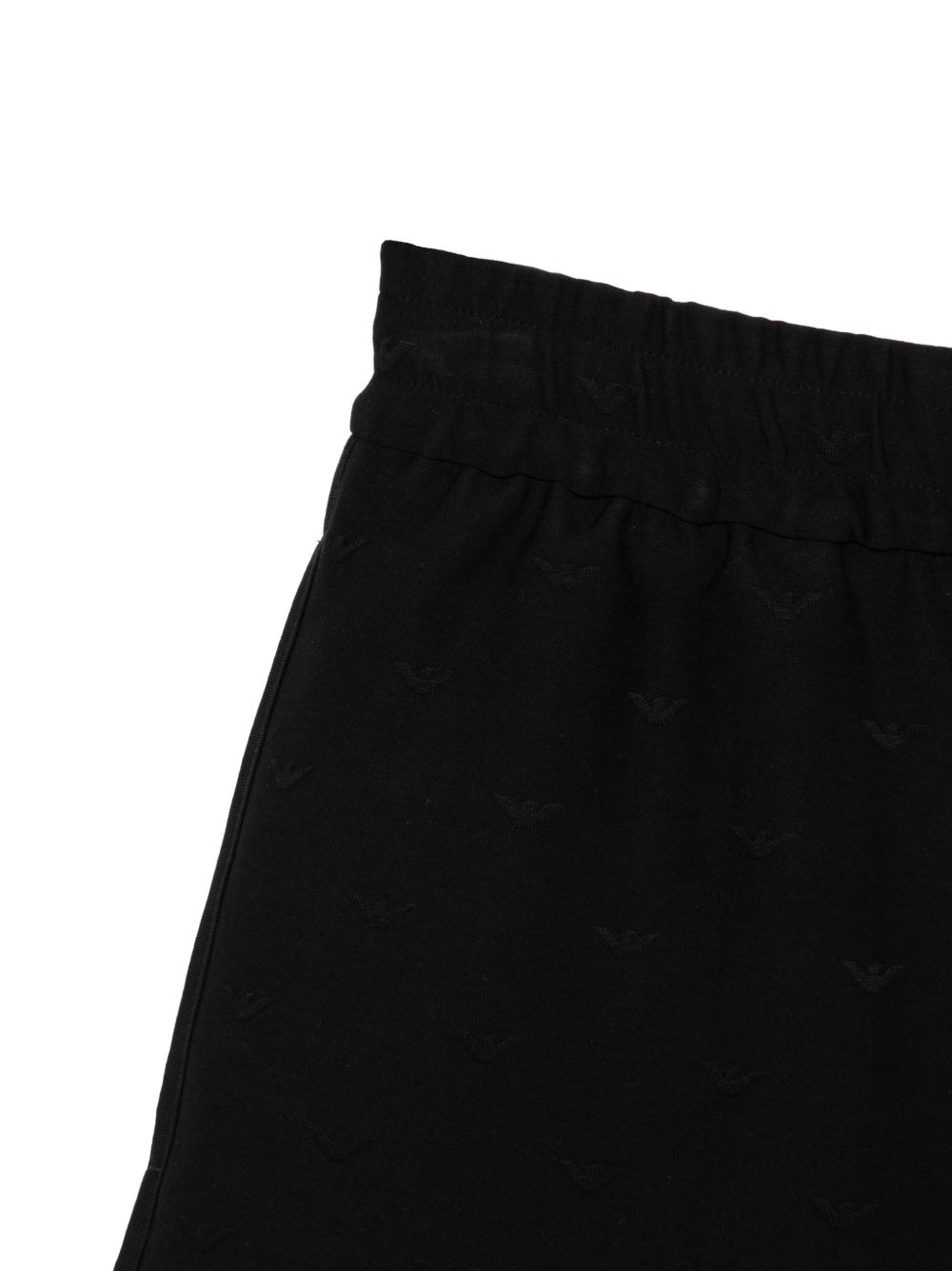 Emporio Armani Cotton Blend Short Elastische Taille Zwart Short trousers Emporio Armani
