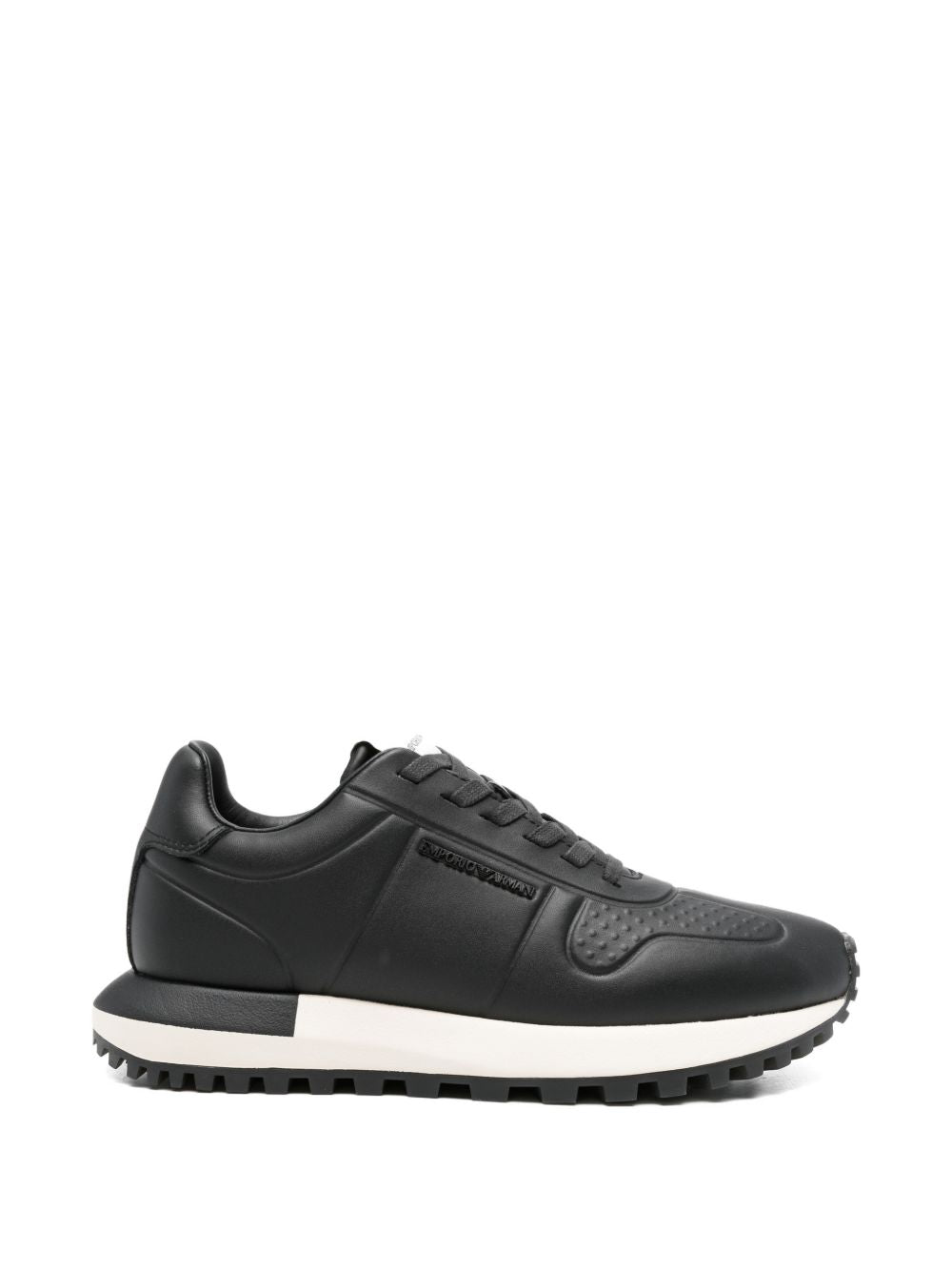 Emporio Armani Leather sneakers with thermoformed details Sneakers Emporio Armani