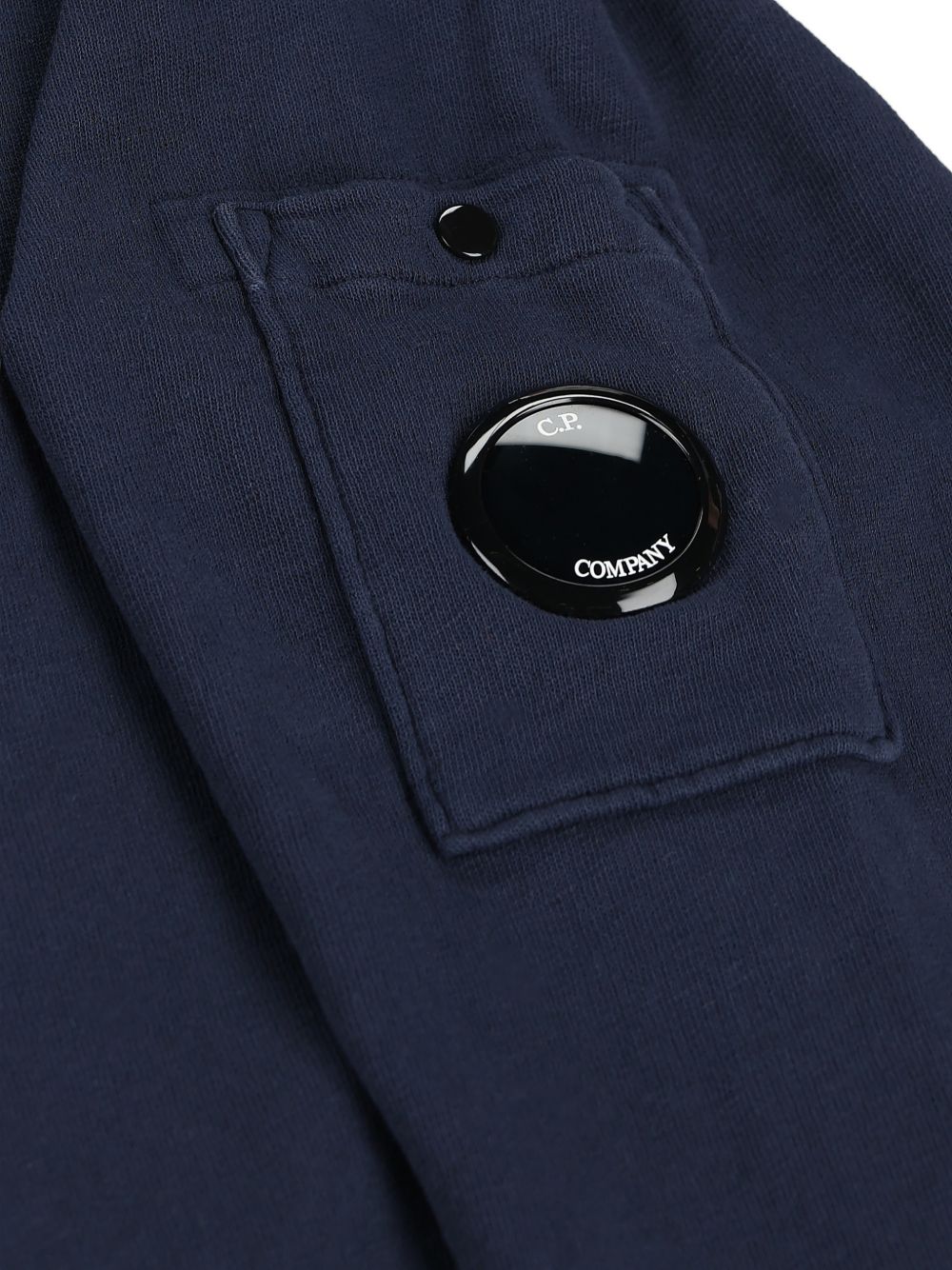 C.P. Company Diagonal Raised Fleece Lens Sweater Blauw Topwear C.P. Company
