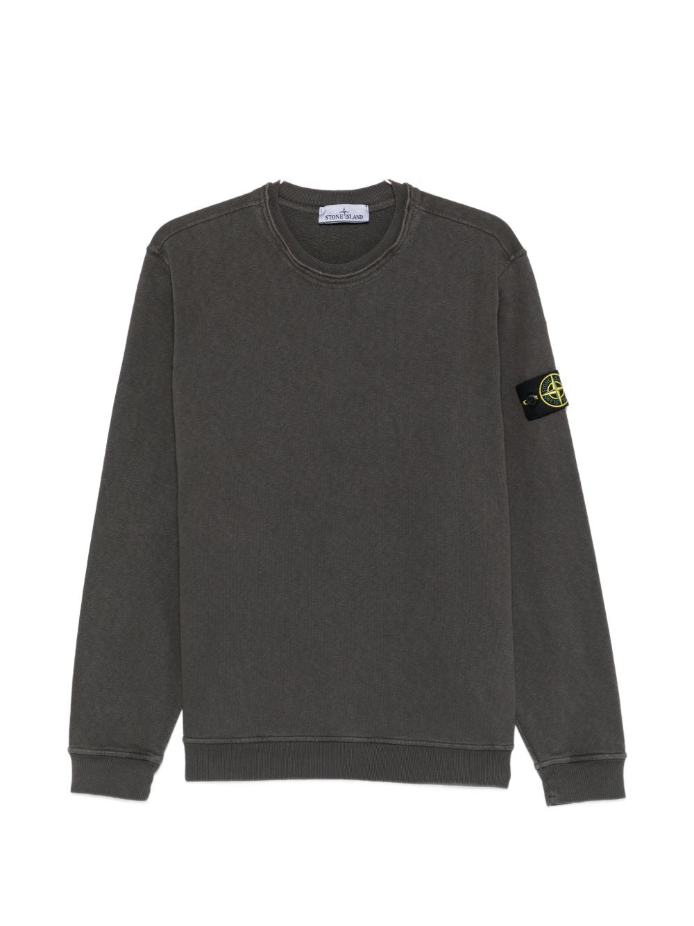 Stone Island Compass Malfilé Fleece Old Effect Sweater Grijs-thumbmail-1
