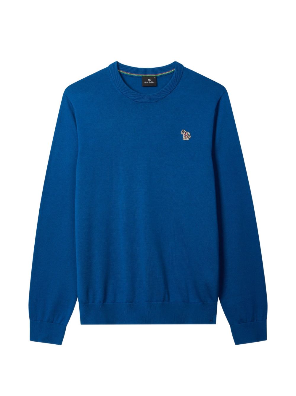 PS by Paul Smith Zebra Logo trui blauw, vooraanzicht