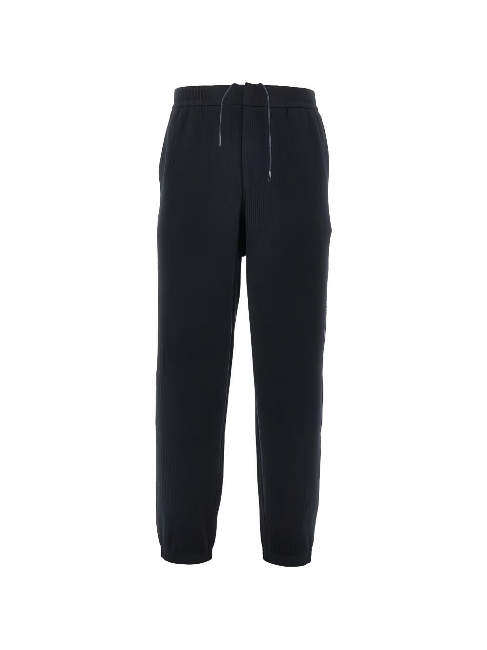 Emporio Armani Travel Essential Embossed Jersey Jogger Zwart Trousers Emporio Armani