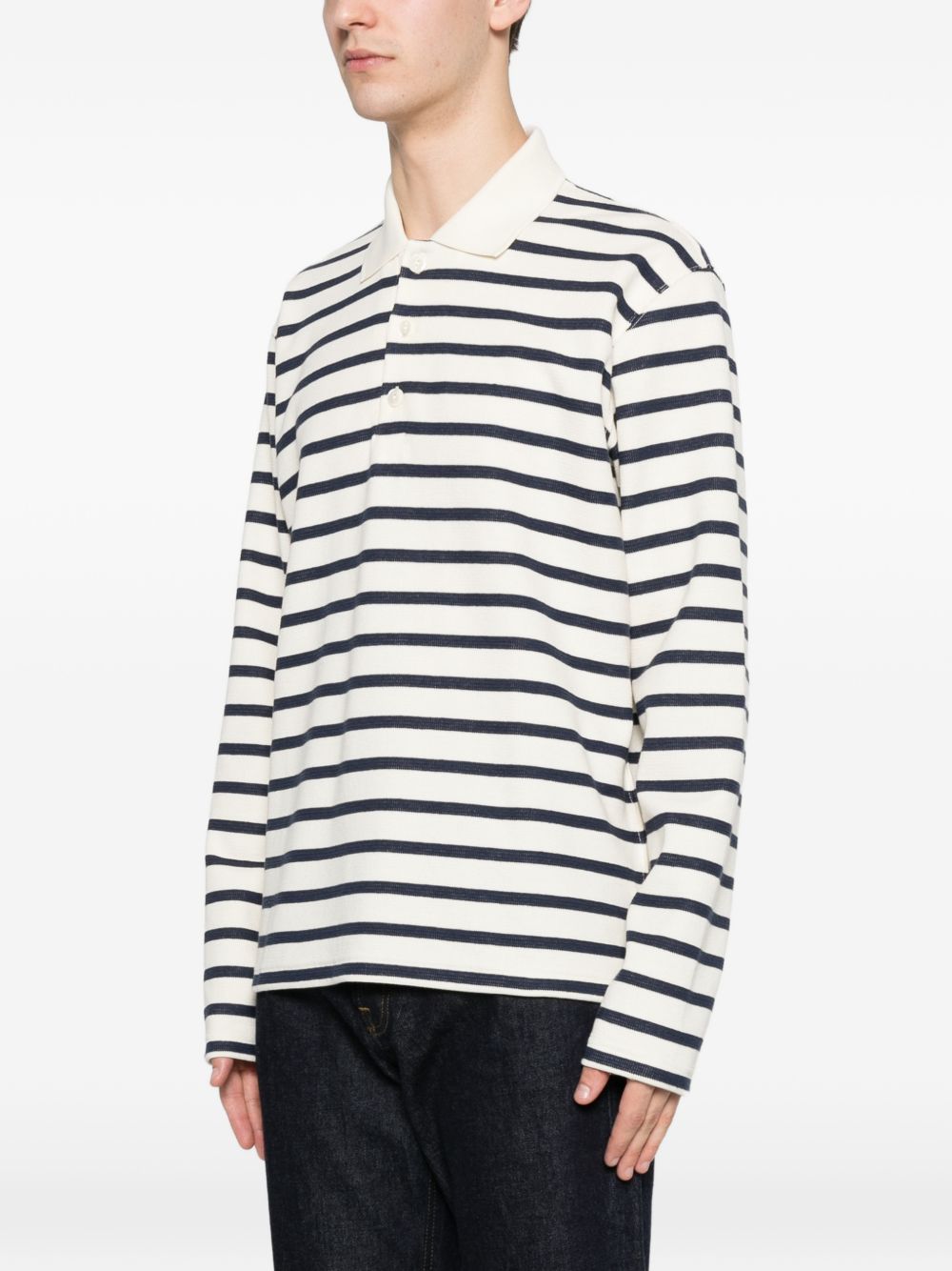 Junya Watanabe Striped cotton polo shirt Topwear Junya Watanabe