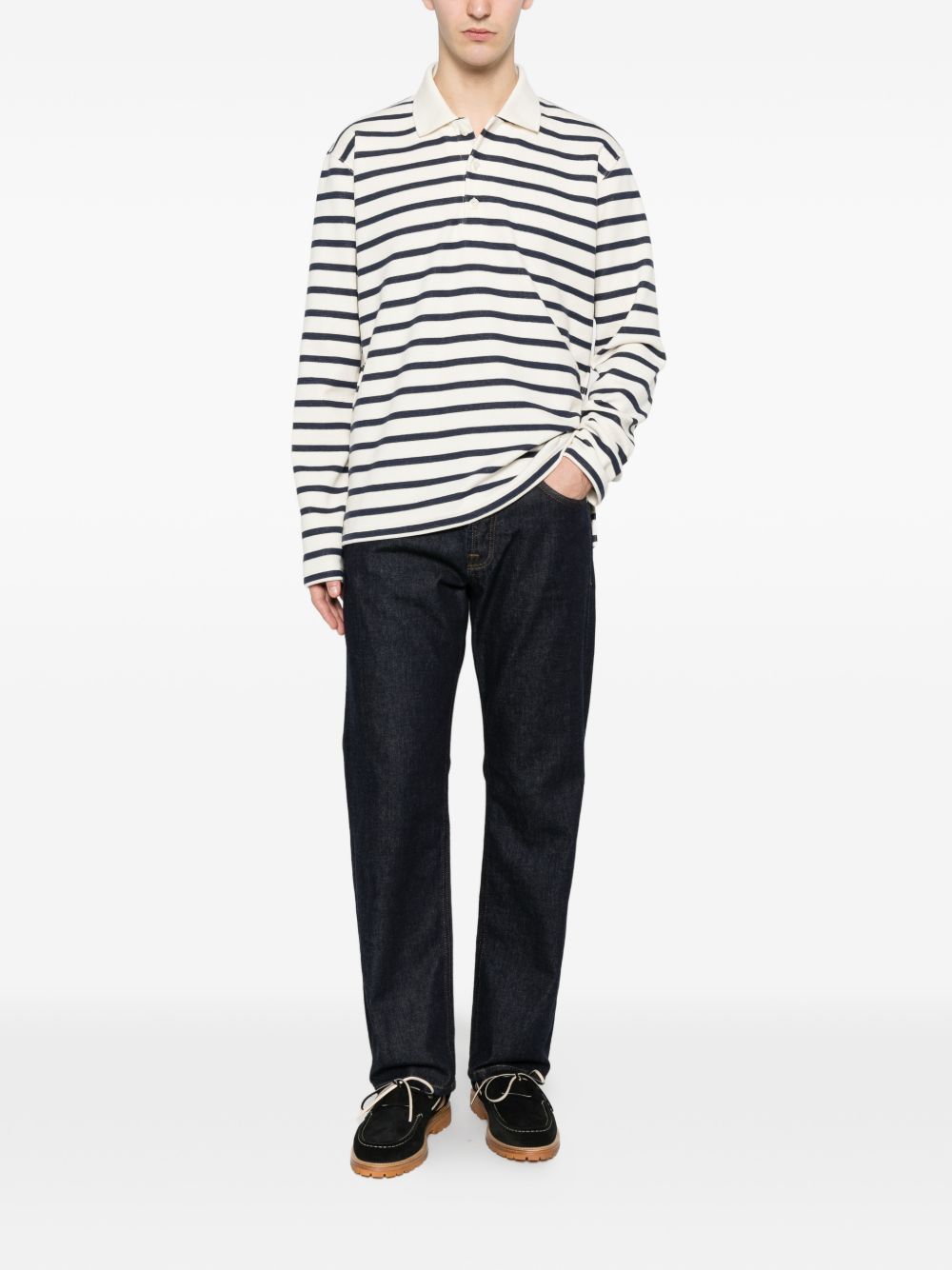 Junya Watanabe Striped cotton polo shirt Topwear Junya Watanabe