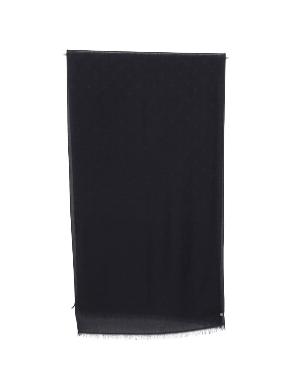 Emporio Armani Wollen Sjaal met Jacquard Eagle-Logo Donkerblauw Scarves Hats & Gloves Emporio Armani