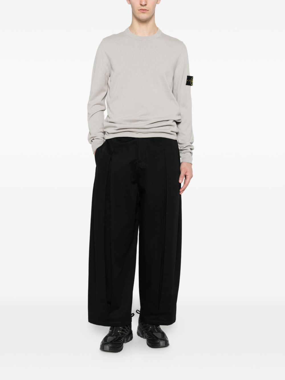 Stone Island Soft Organic Cotton Crewneck Sweater Grey Topwear Stone Island