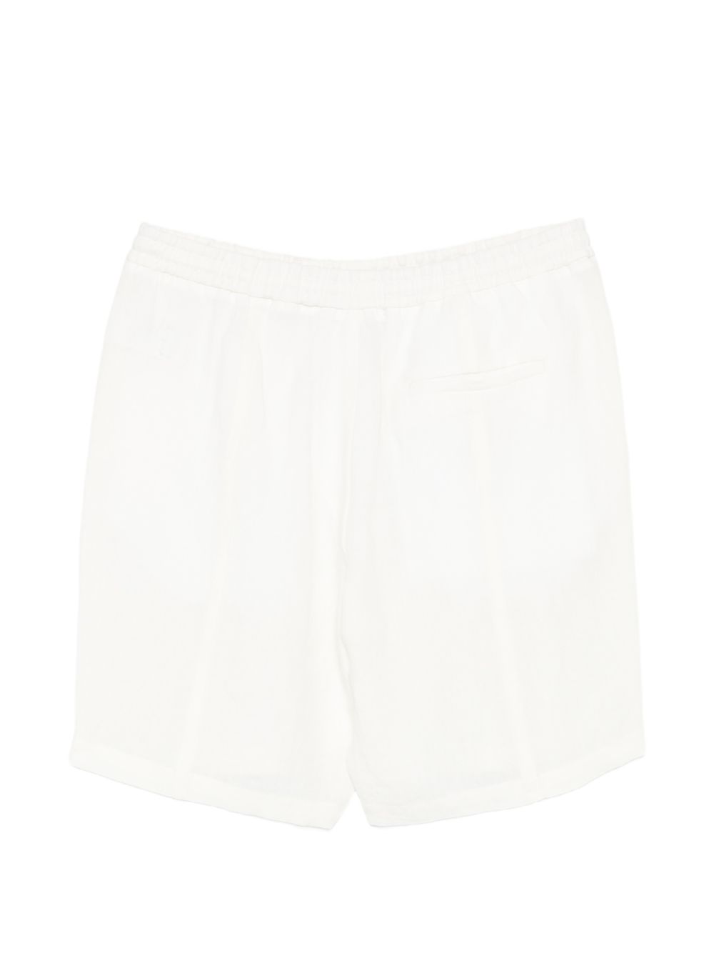 Emporio Armani linnen short wit, achteraanzicht met paspelzak