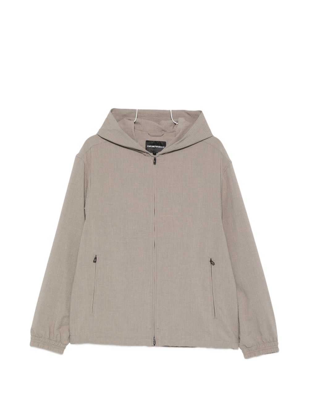 Emporio Armani Technisch Blouson Windjack met Capuchon Beige Jackets Emporio Armani